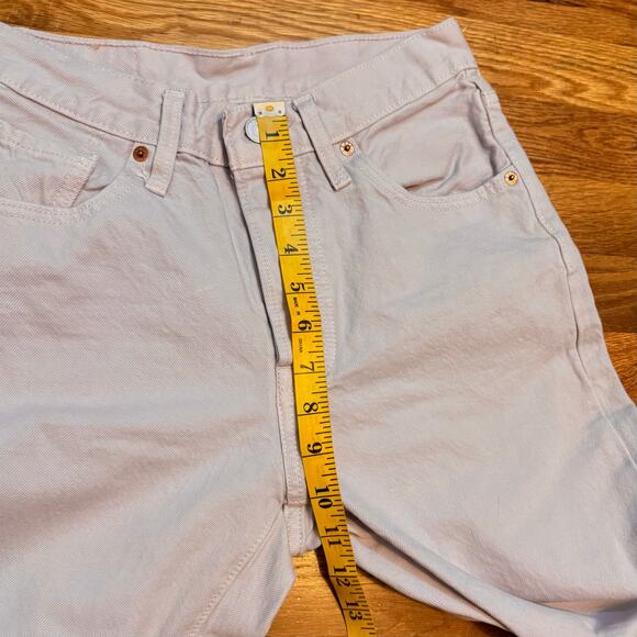 Levi’s 501 Womens 25 Light Purple Lilac Straight Frayed Rigid Jeans Denim Retro - Picture 3 of 9